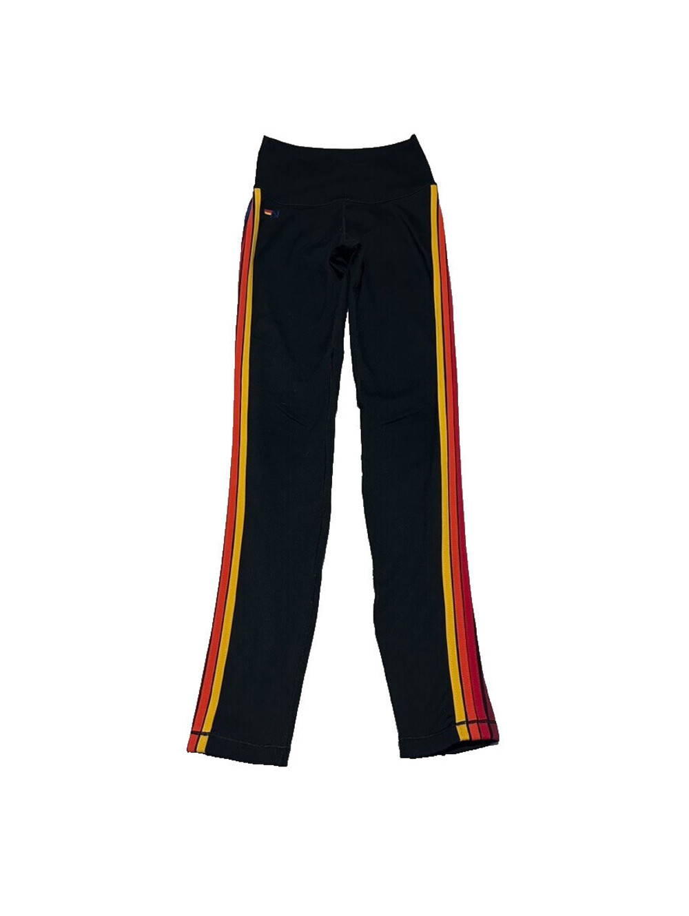 Aviator Nation Leggings Women XS Extra Small Rainbow Stripe High Rise